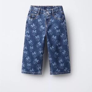 Zara Blue Kids Jeans with Minnie Mouse Print